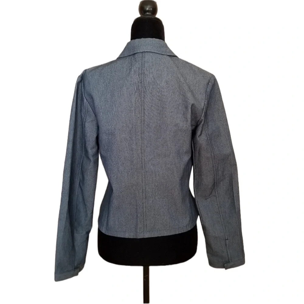 Banana Republic Stretch Blue Denim Jacket - Size 8 - Picture 4 of 5